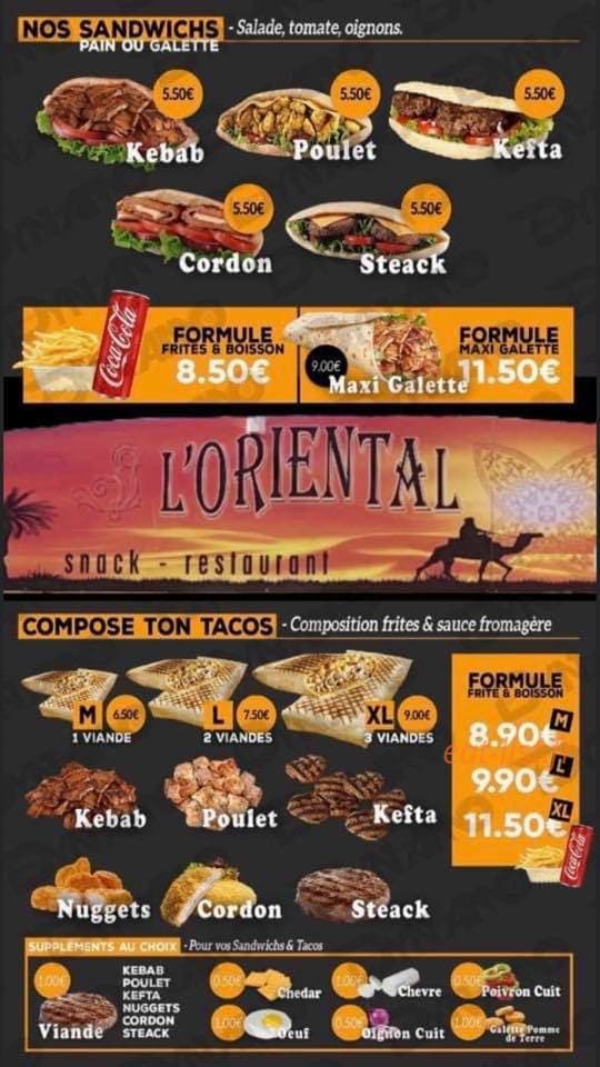 L’oriental — carte page 2
