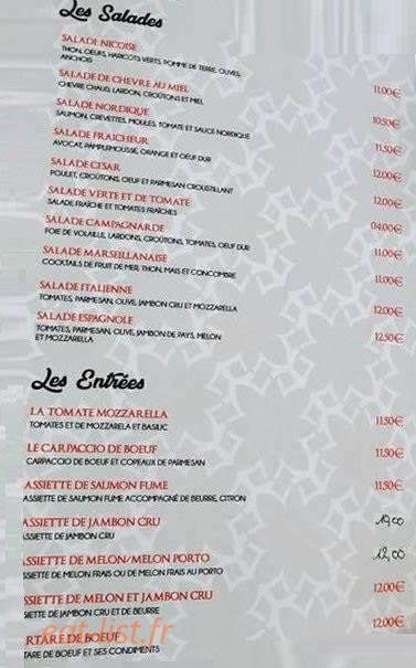 La Bodéga — carte page 1