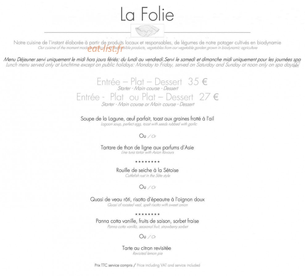 La Folie Tarbouriech — carte page 5