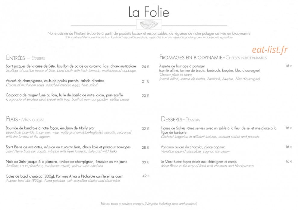 La Folie Tarbouriech — carte page 6