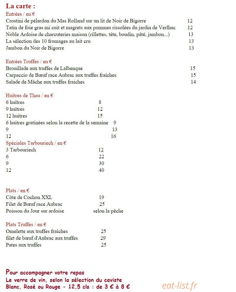 La Taverne du Port — carte page 12