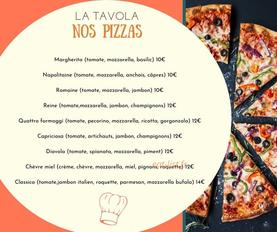 La Tavola — carte page 1
