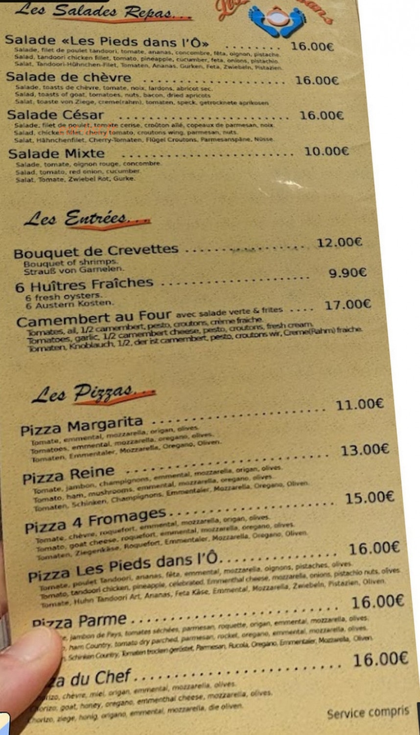 Les Pieds dans l'O — carte page 1