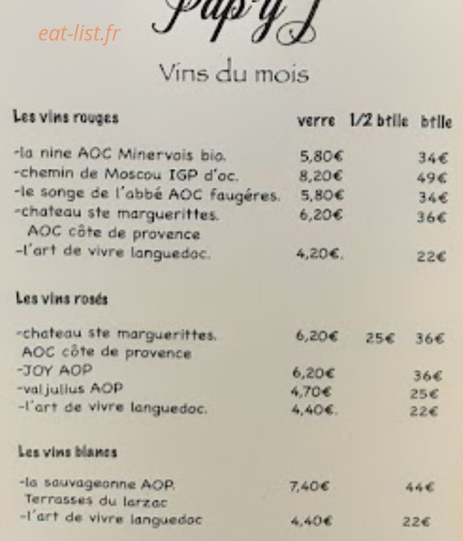 Pap'y J — carte page 2