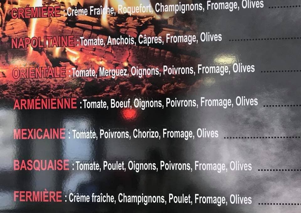 Pizza express — carte page 2