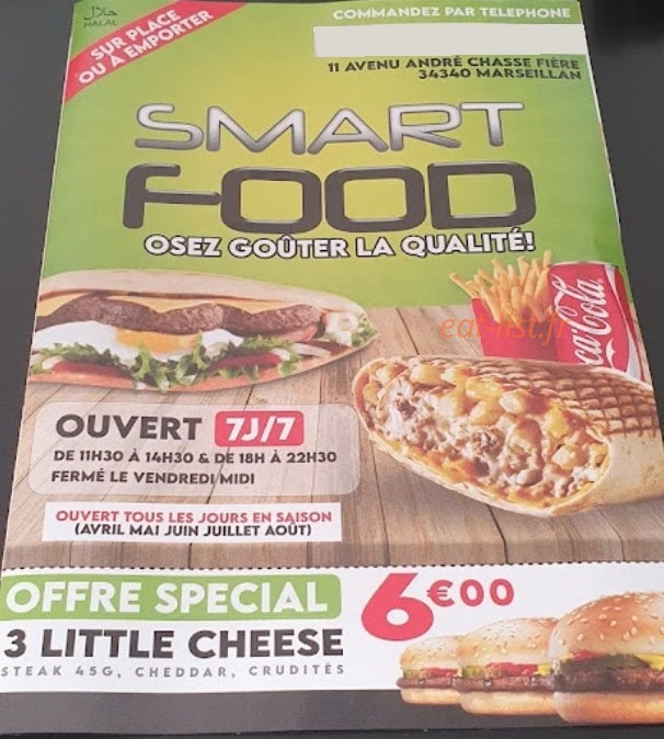 Smart Food — carte page 1