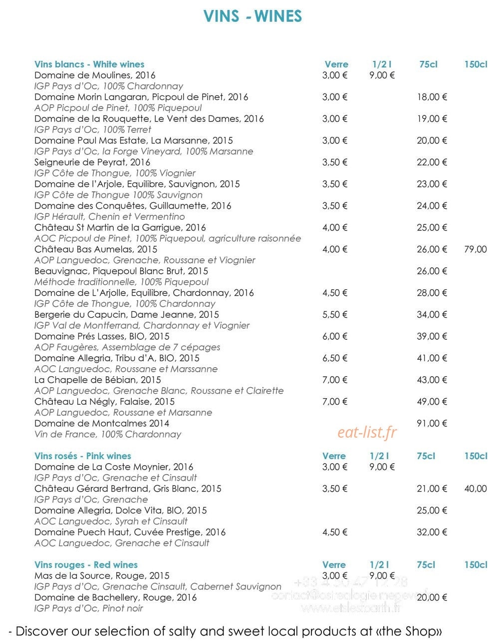 Tarbouriech  Le Saint Barth — carte page 2