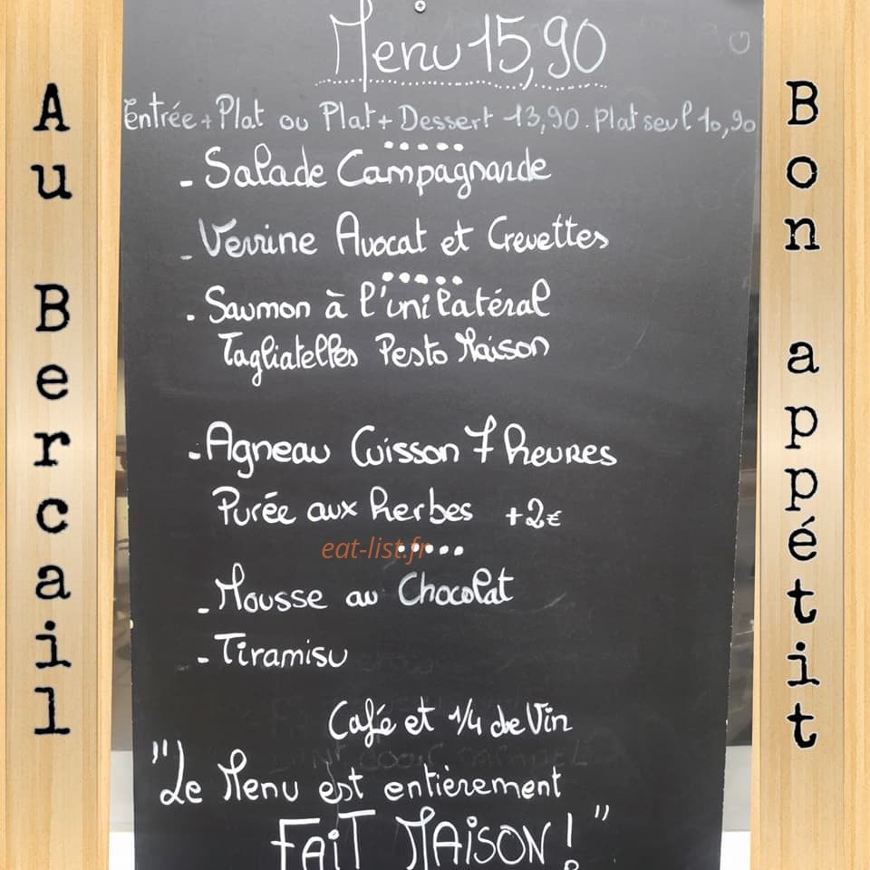 Au Bercail — carte page 1