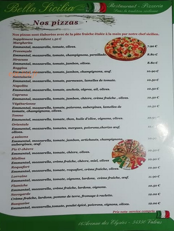 Bella Sicilia — carte page 1