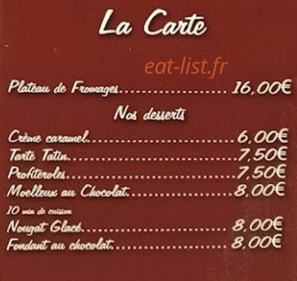 Café de la Mer — carte page 5