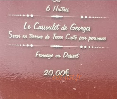 Café de la Mer — carte page 1