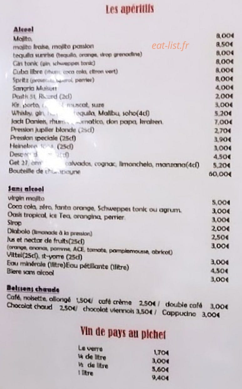 Chez Mémé — carte page 1