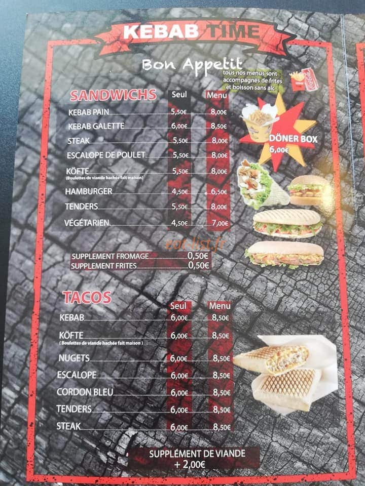 Kebab Time — carte page 2