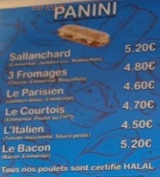 La Fringale — carte page 3