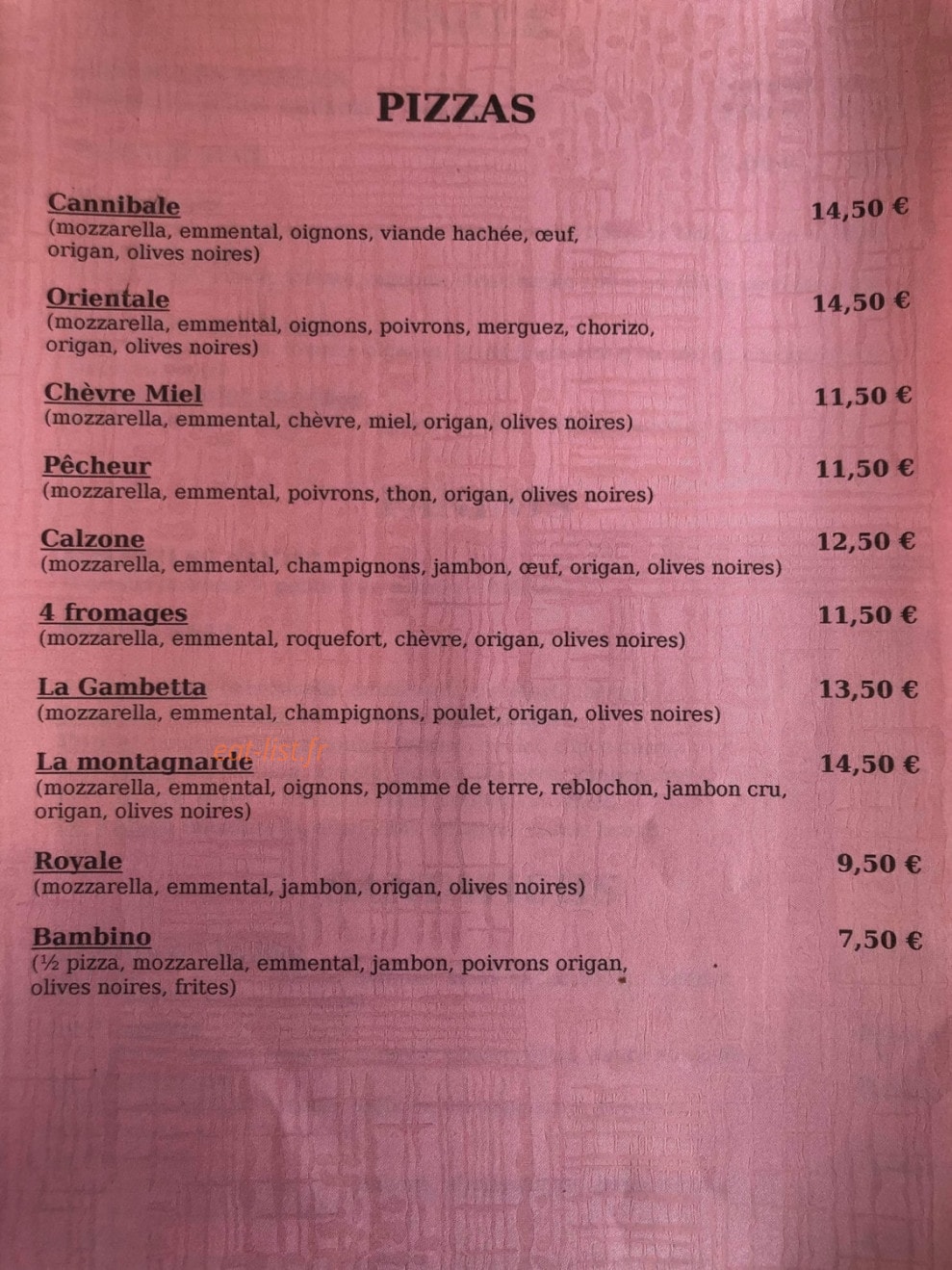 Le Gambetta — carte page 4