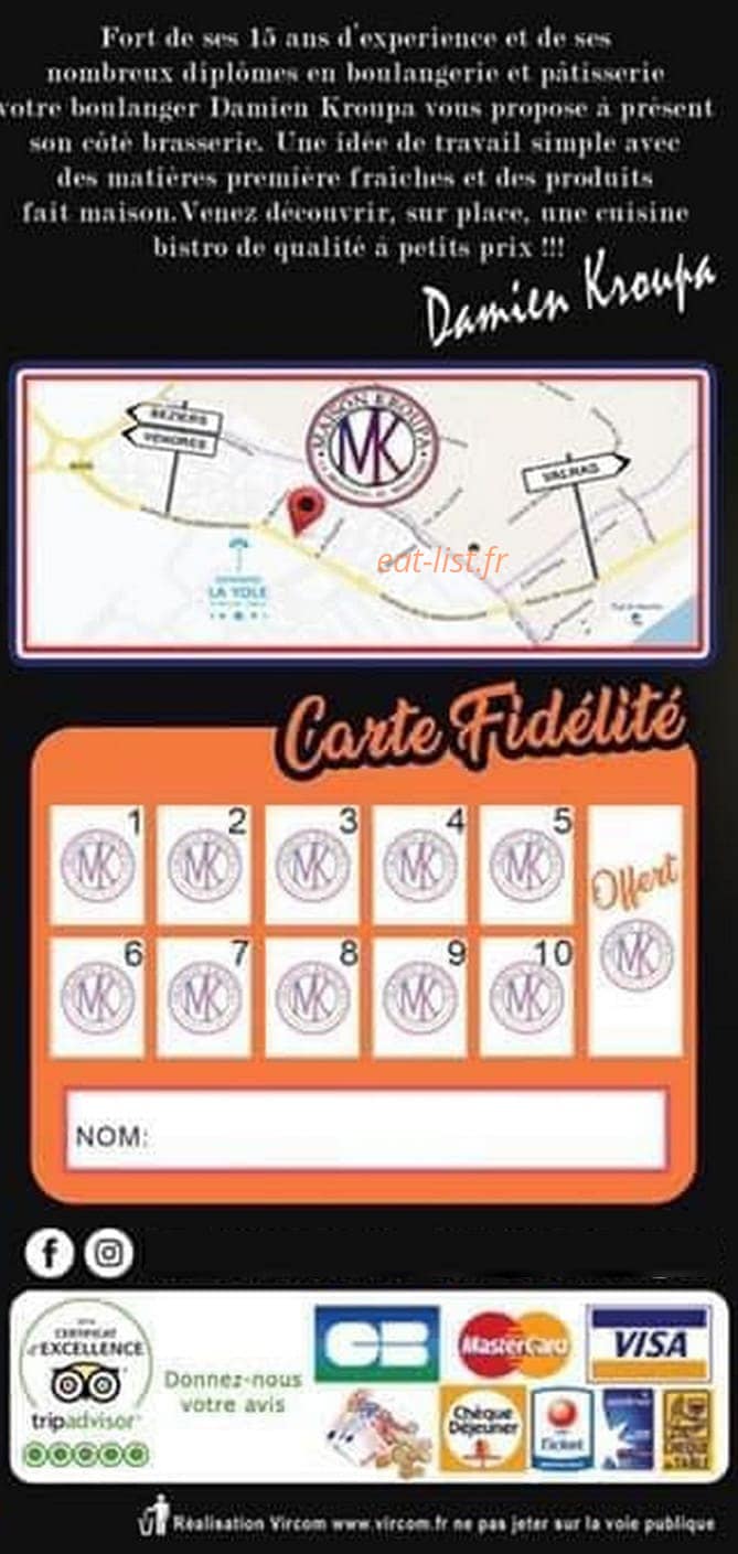 La Brasserie Du Boulanger — carte page 6