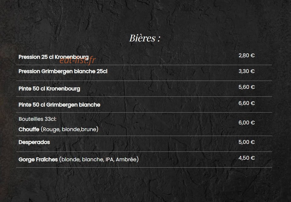 La brasserie de Lily — carte page 6