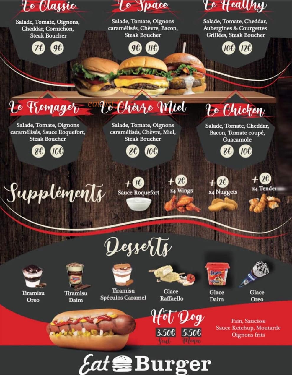 Eat Burger — carte page 2