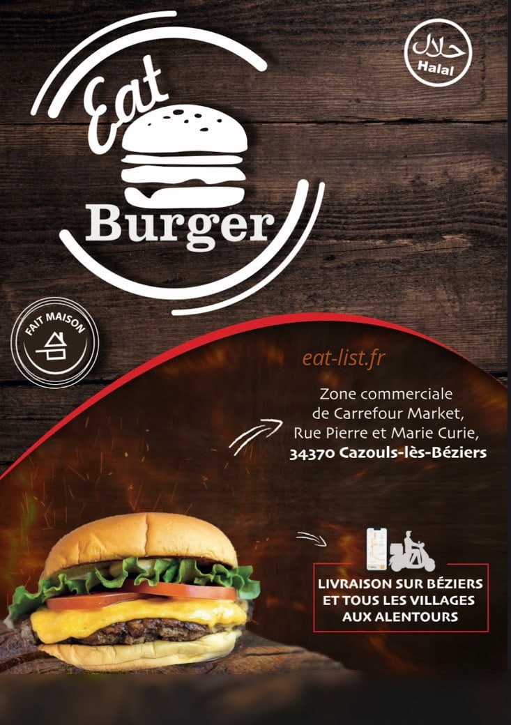 Eat Burger — carte page 1