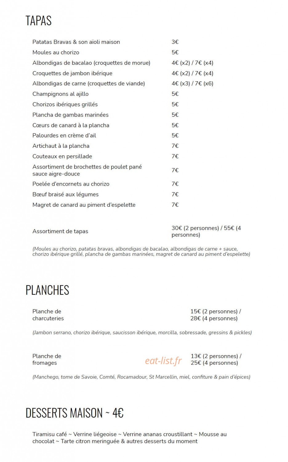 Pique et trinque — carte page 4