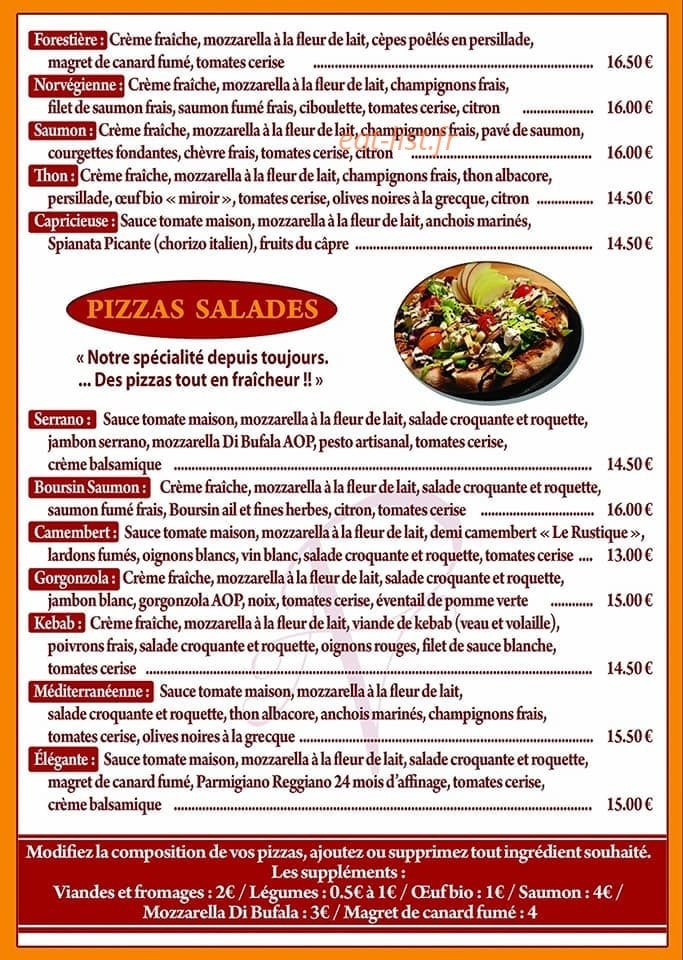 Pizz'a Nous — carte page 3