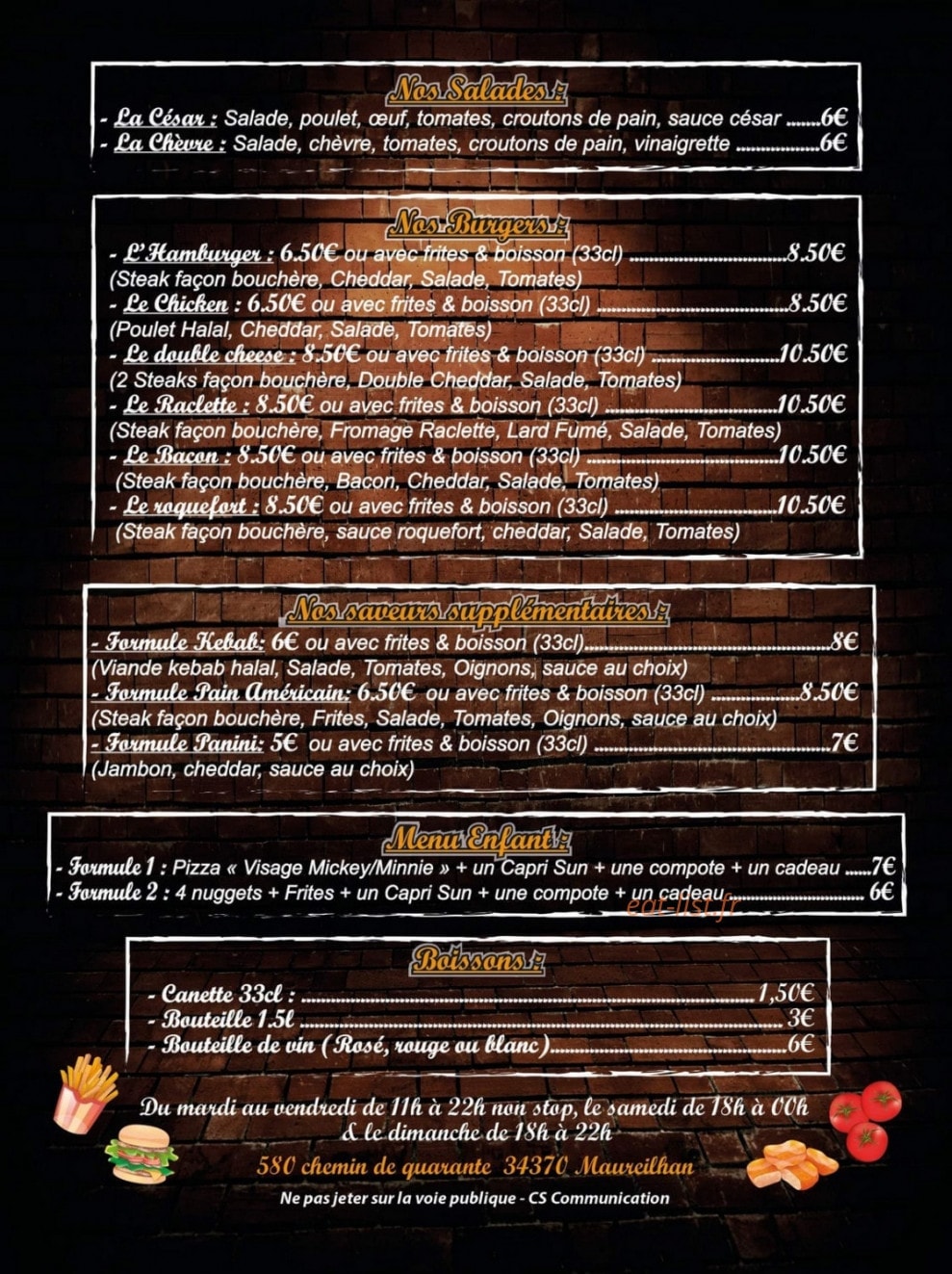 Au QG Des Amis — carte page 2
