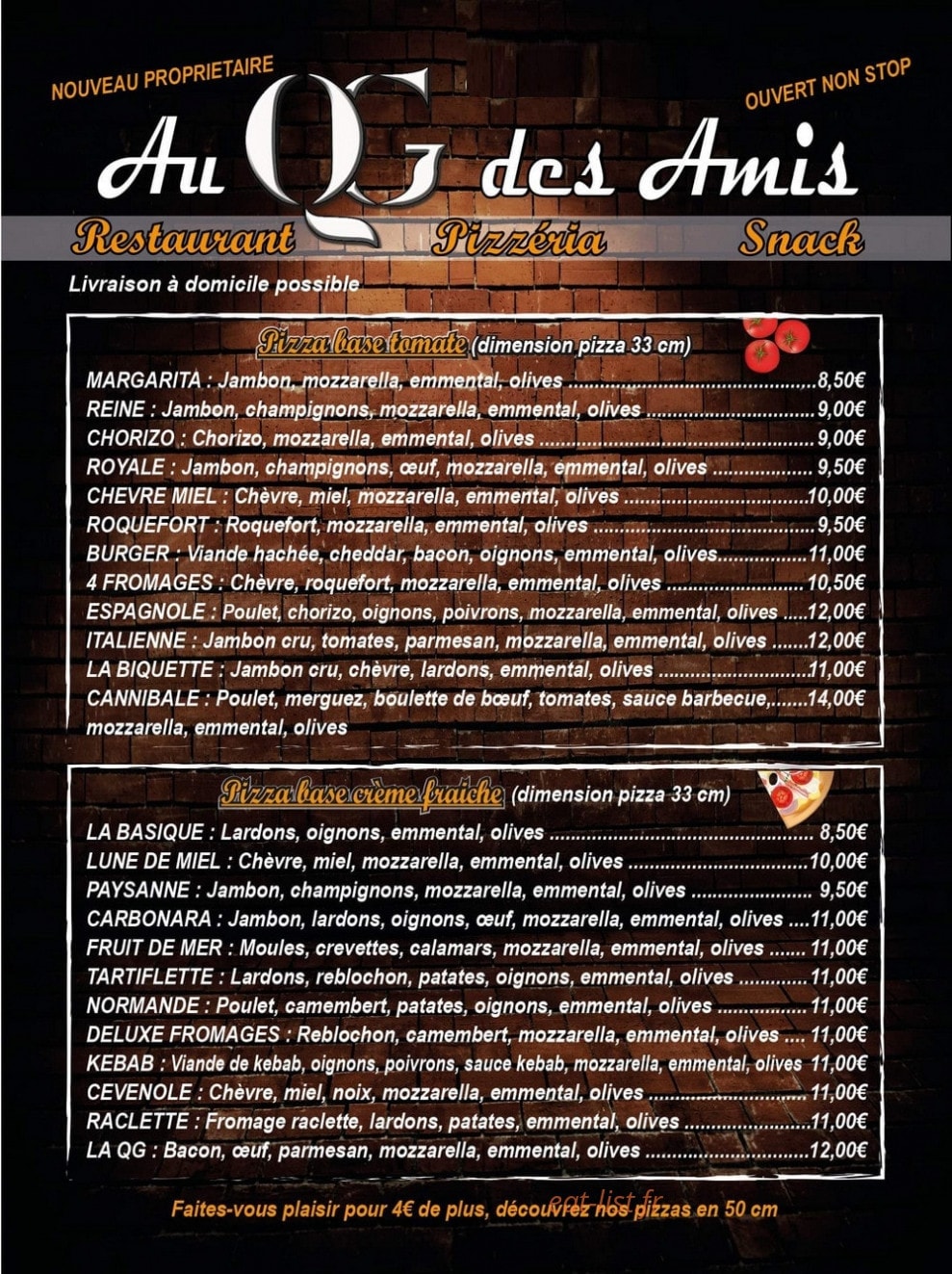 Au QG Des Amis — carte page 1