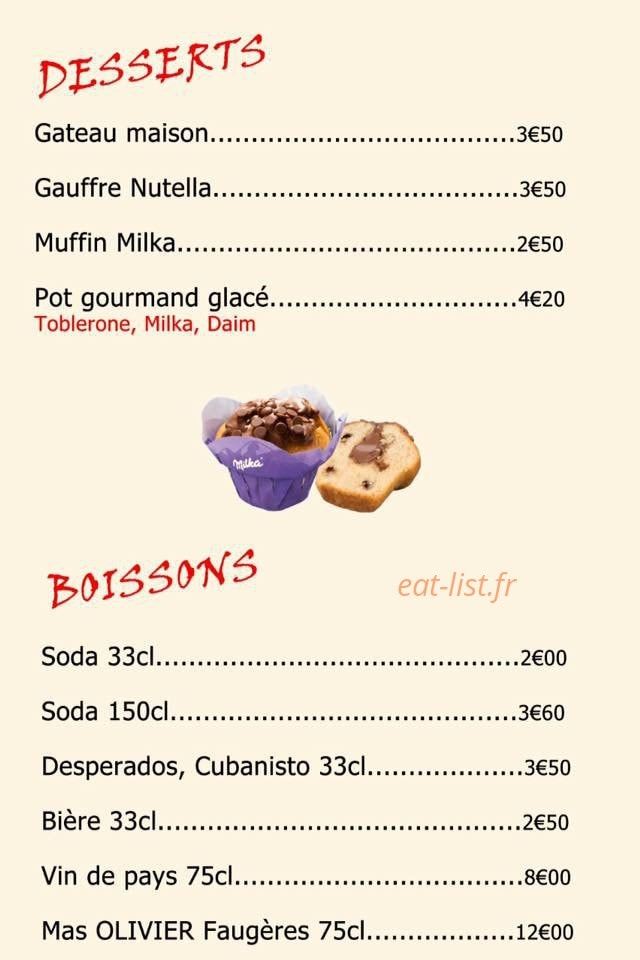 La Tonnelle — carte page 5