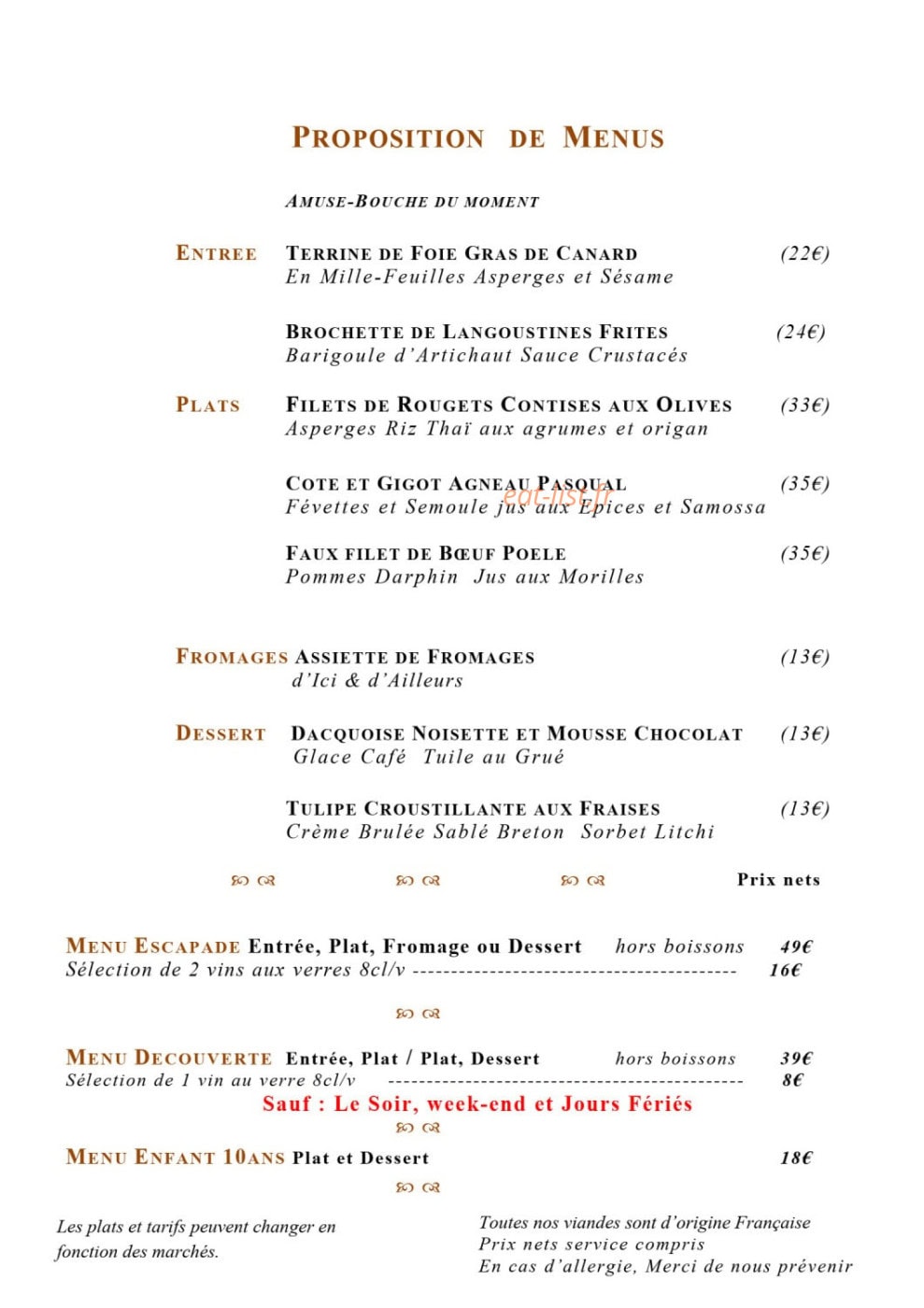L'Accent du Soleil — carte page 2
