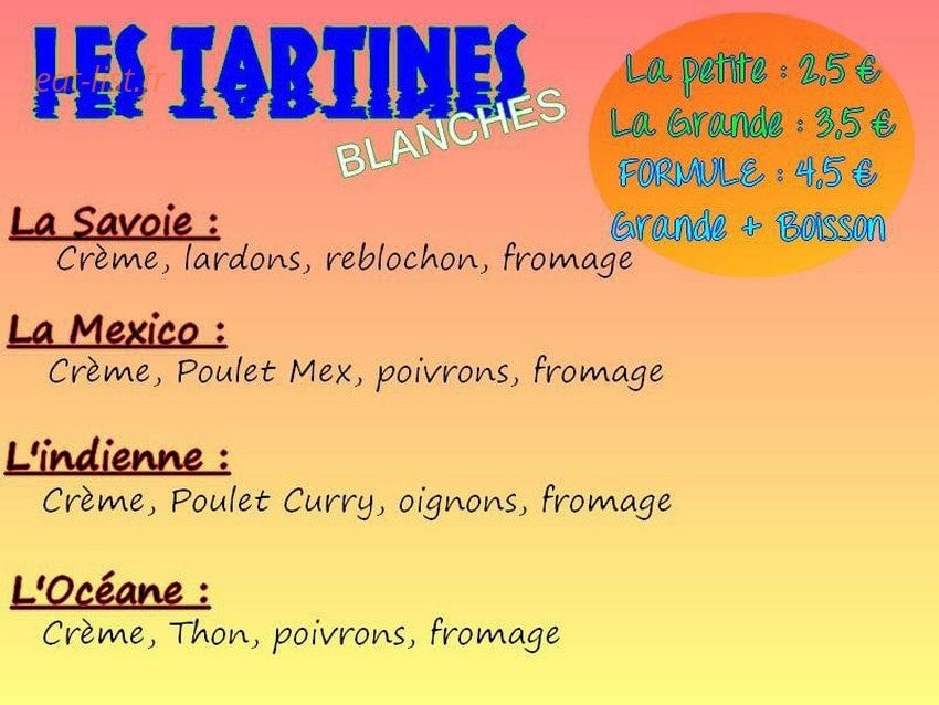 Pizza Chez Vinc's — carte page 2