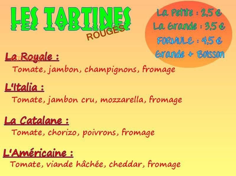 Pizza Chez Vinc's — carte page 1