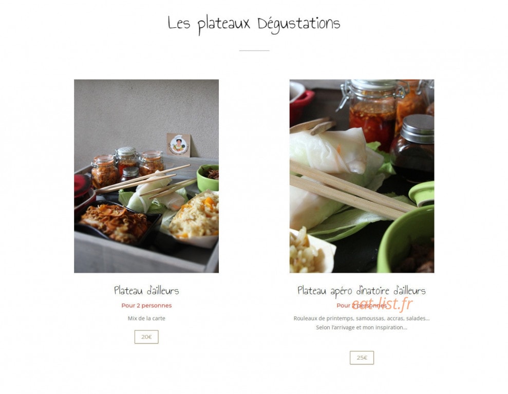 La cuisine de Sandrine — carte page 1