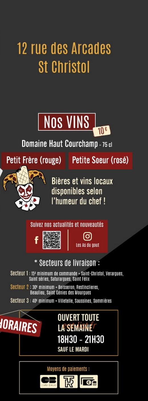 Les As du Goût — carte page 5