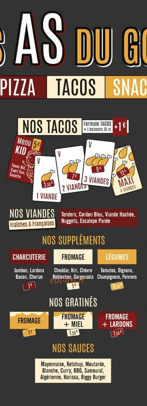 Les As du Goût — carte page 3