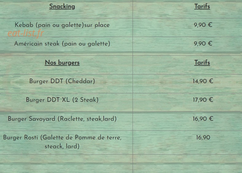 Droles deux Tables — carte page 1