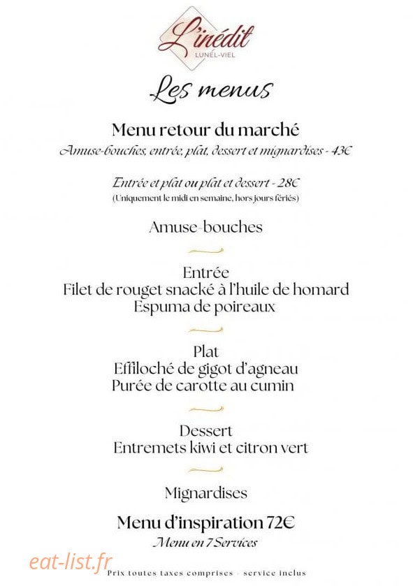 L'Inédit — carte page 1