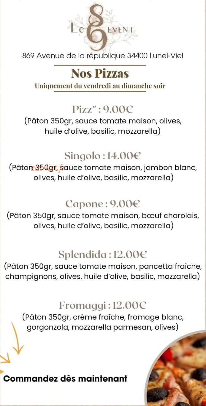 Le 869 event — carte page 1