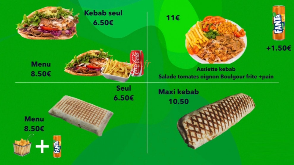 Adana kebab — carte page 1