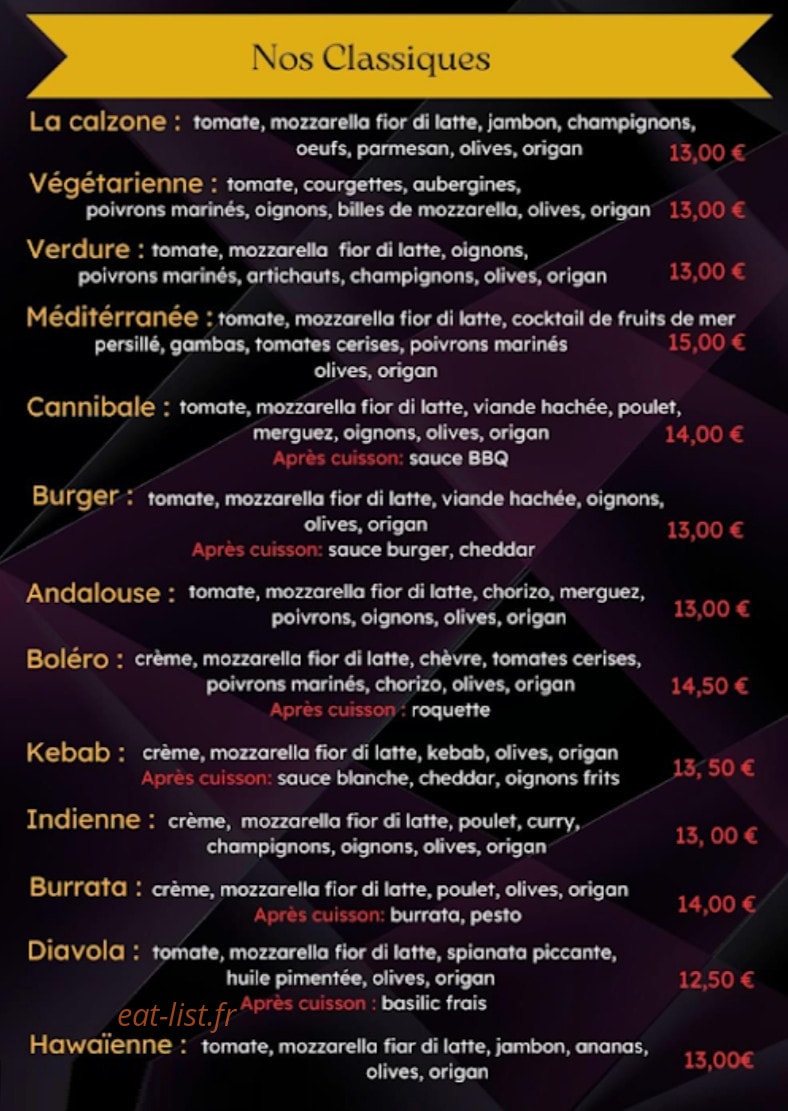 Ambiance Pizza — carte page 3