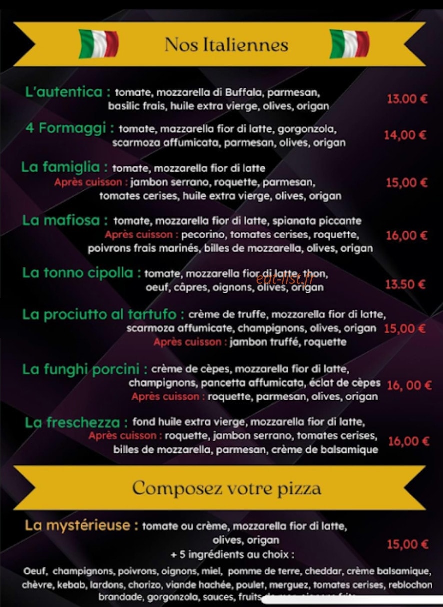 Ambiance Pizza — carte page 2