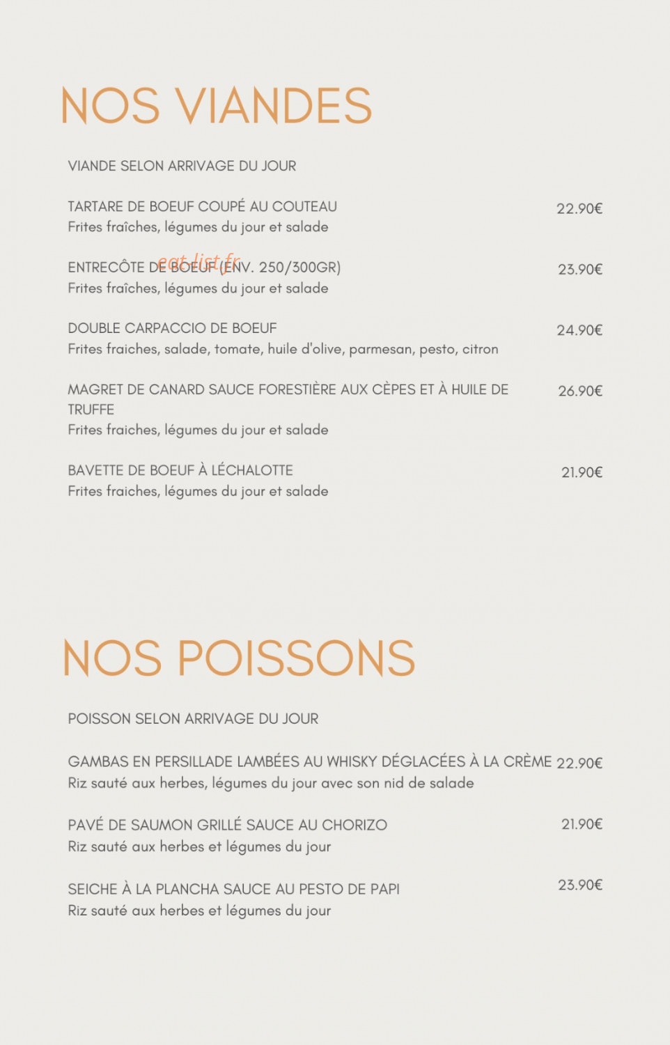 La Cantine a Mamie — carte page 2