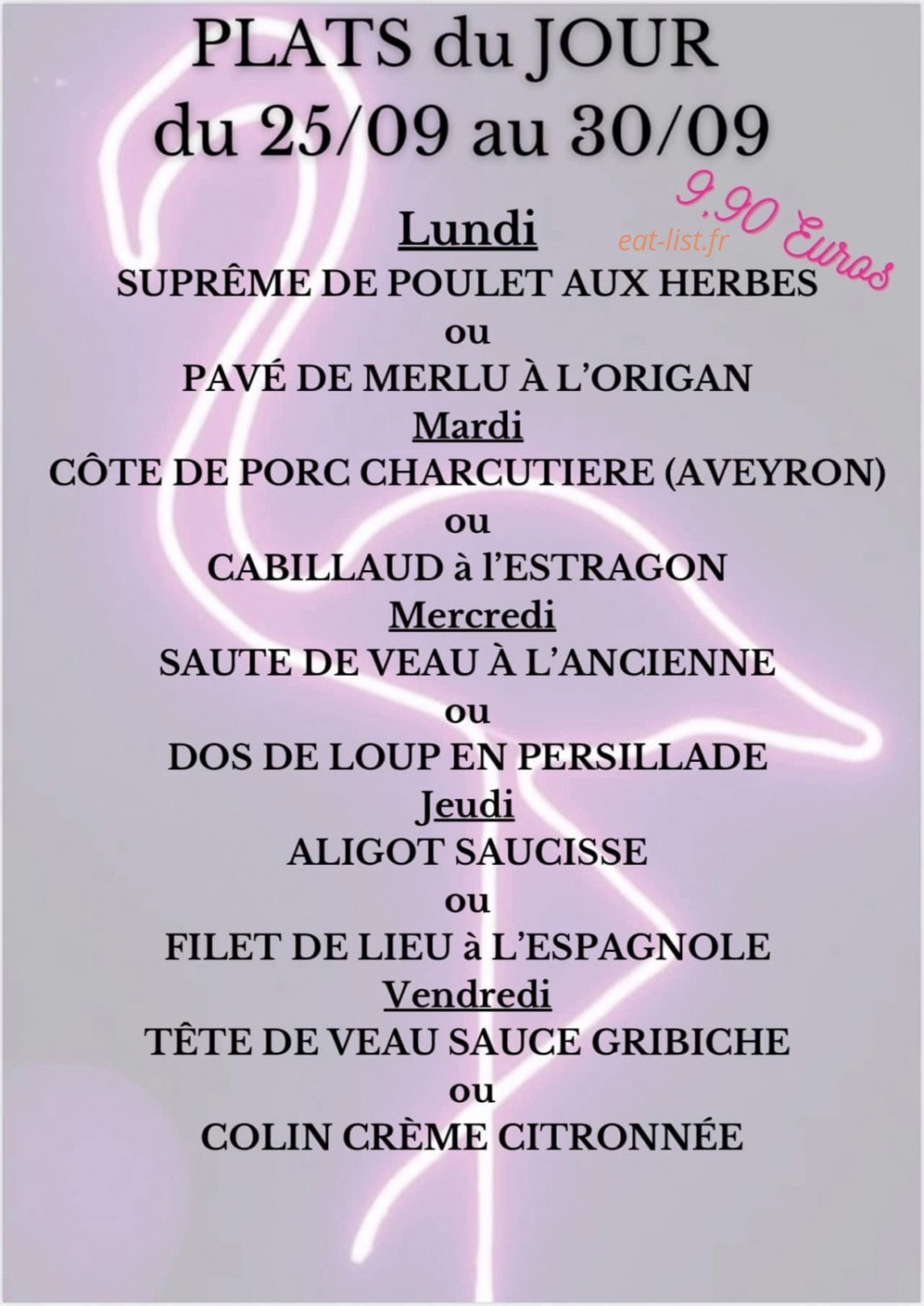 Le flamant — carte page 2