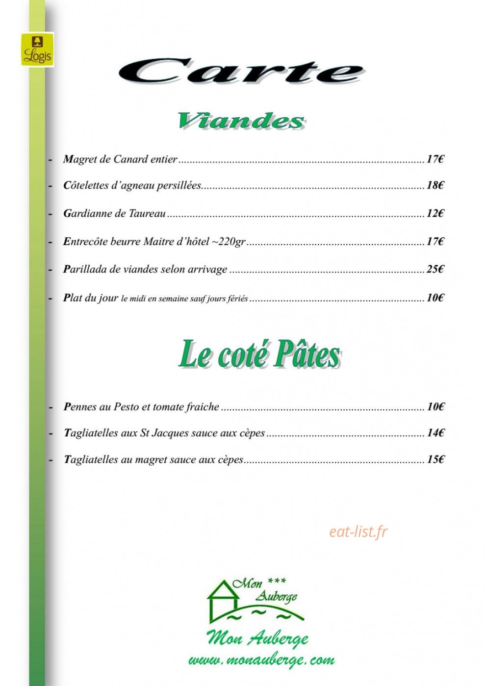 Mon auberge — carte page 4