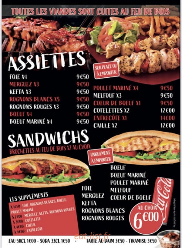 O Point Grillade — carte page 2