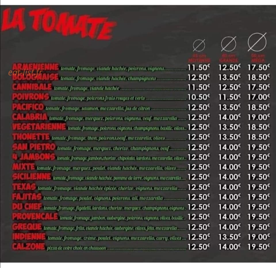 Pizza Chez Ju — carte page 3