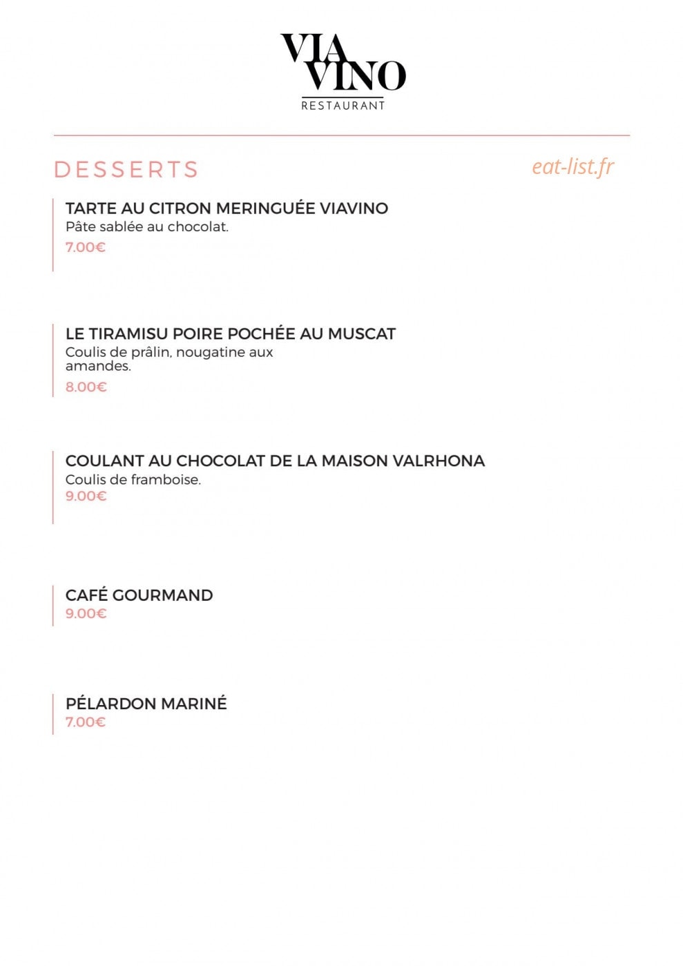 Via Vino — carte page 4
