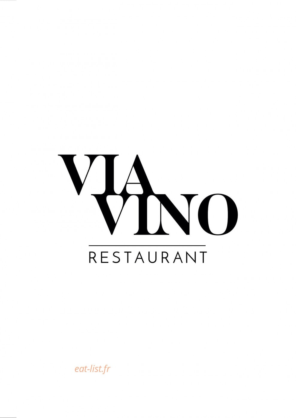 Via Vino — carte page 1