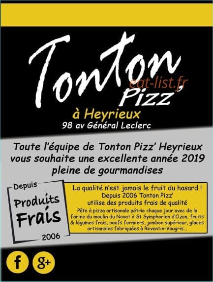 Tonton Pizz' — carte page 1