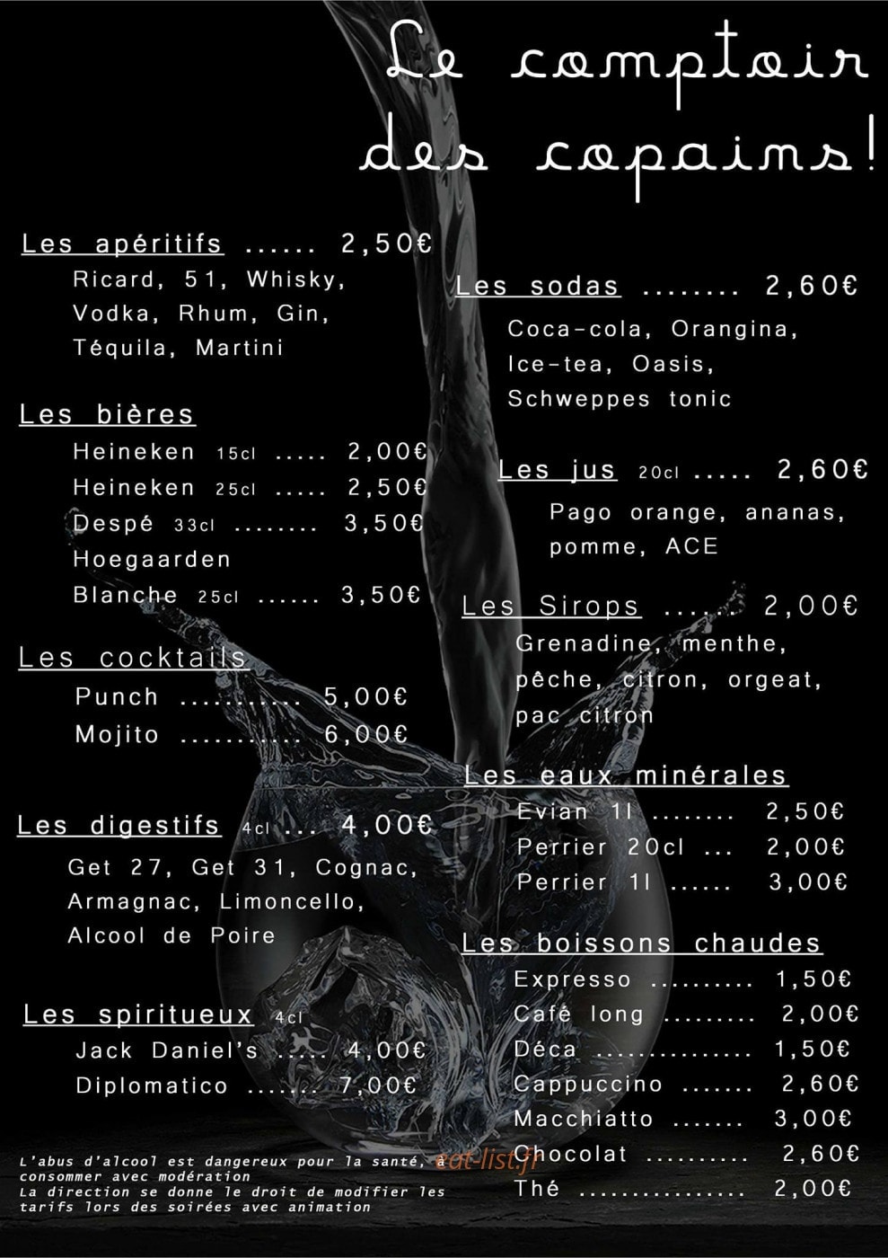 Chez les Copains — carte page 3