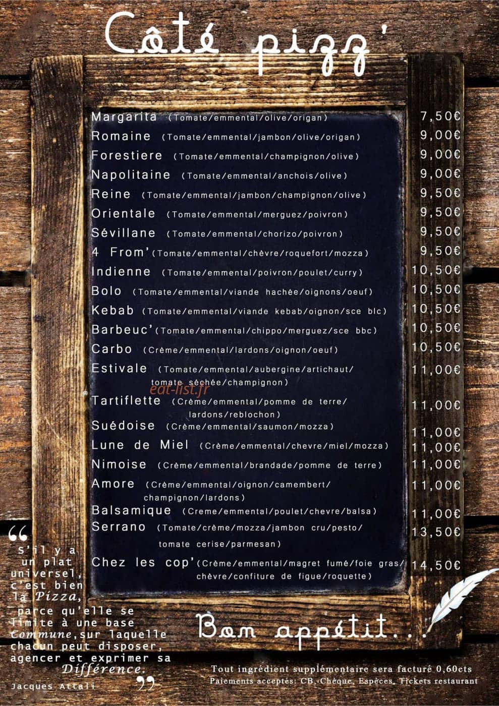 Chez les Copains — carte page 1